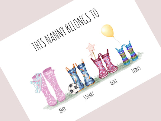 Nanny Gifts – Personalised Print Keepsake | Thoughtful Gift for Nan