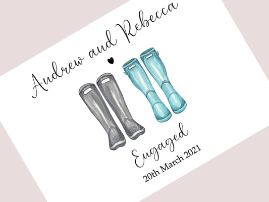 Personalised Engagement Print for Couples