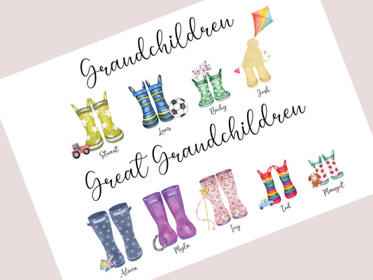 Great Grandma Gifts – Personalised Print Keepsake