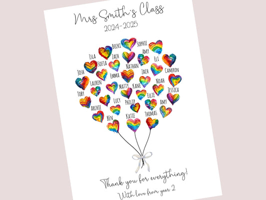 Personalised Teacher Thank You Gift From Class, Teacher Appreciation End Of Year Present, Nursery Leaver Class of 2025, Whole Class Gifts