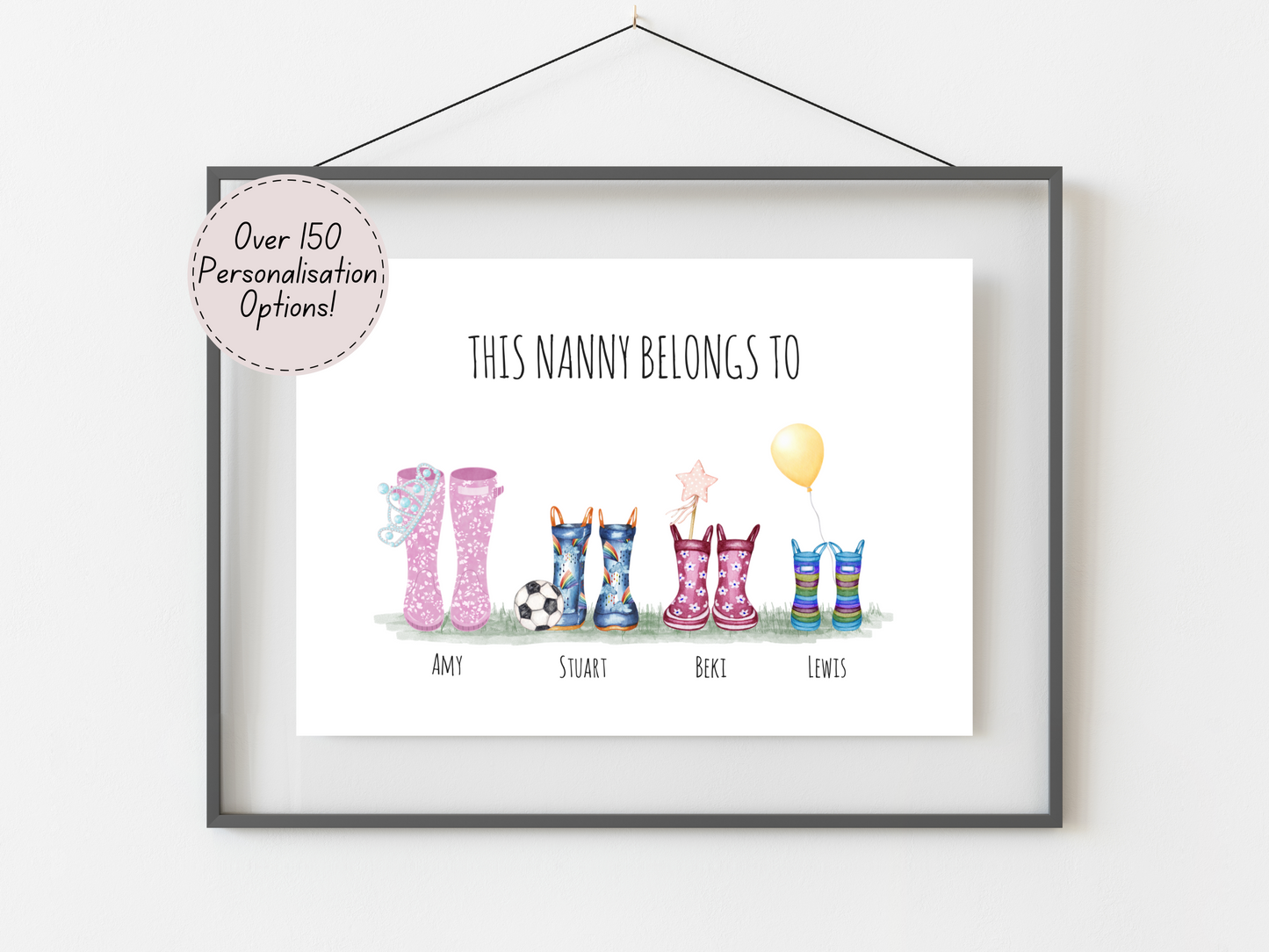 Nanny Gifts – Personalised Print Keepsake | Thoughtful Gift for Nan