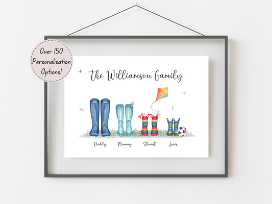 Custom Family Welly Print – Thoughtful Gifts for Family & Home