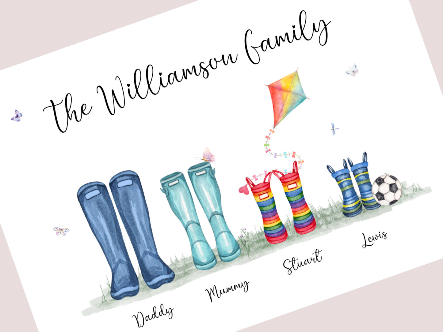 Custom Family Welly Print – Thoughtful Gifts for Family & Home