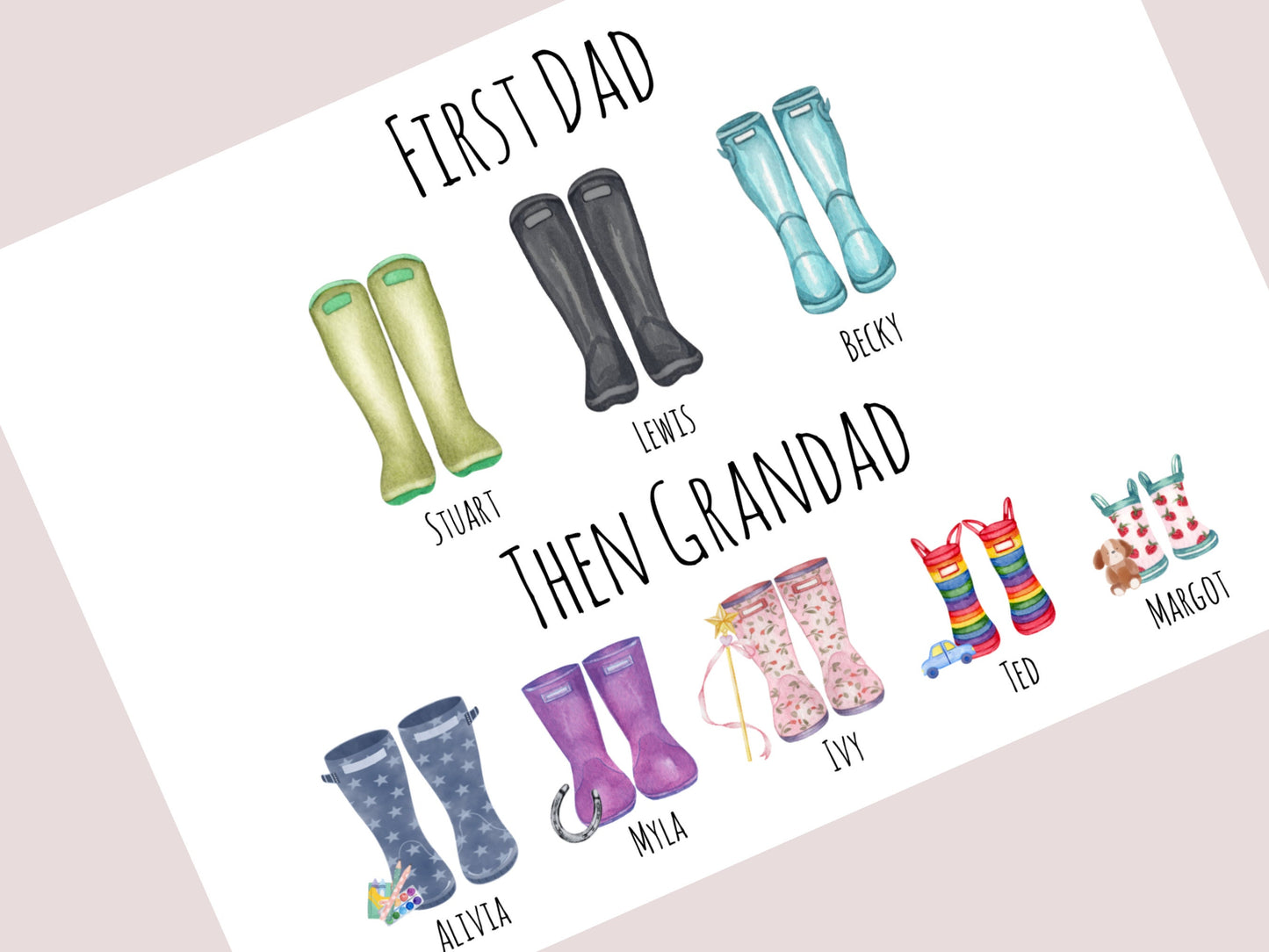 Personalised Grandad Gift – Custom Print Keepsake | Unique Grandfather Present
