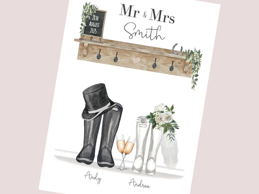 Wedding Gifts For Couple, Custom Wedding Print, Wedding Memory Gift, Personalised Wedding Present, Unique Wedding Keepsakes, Newlywed Gifts