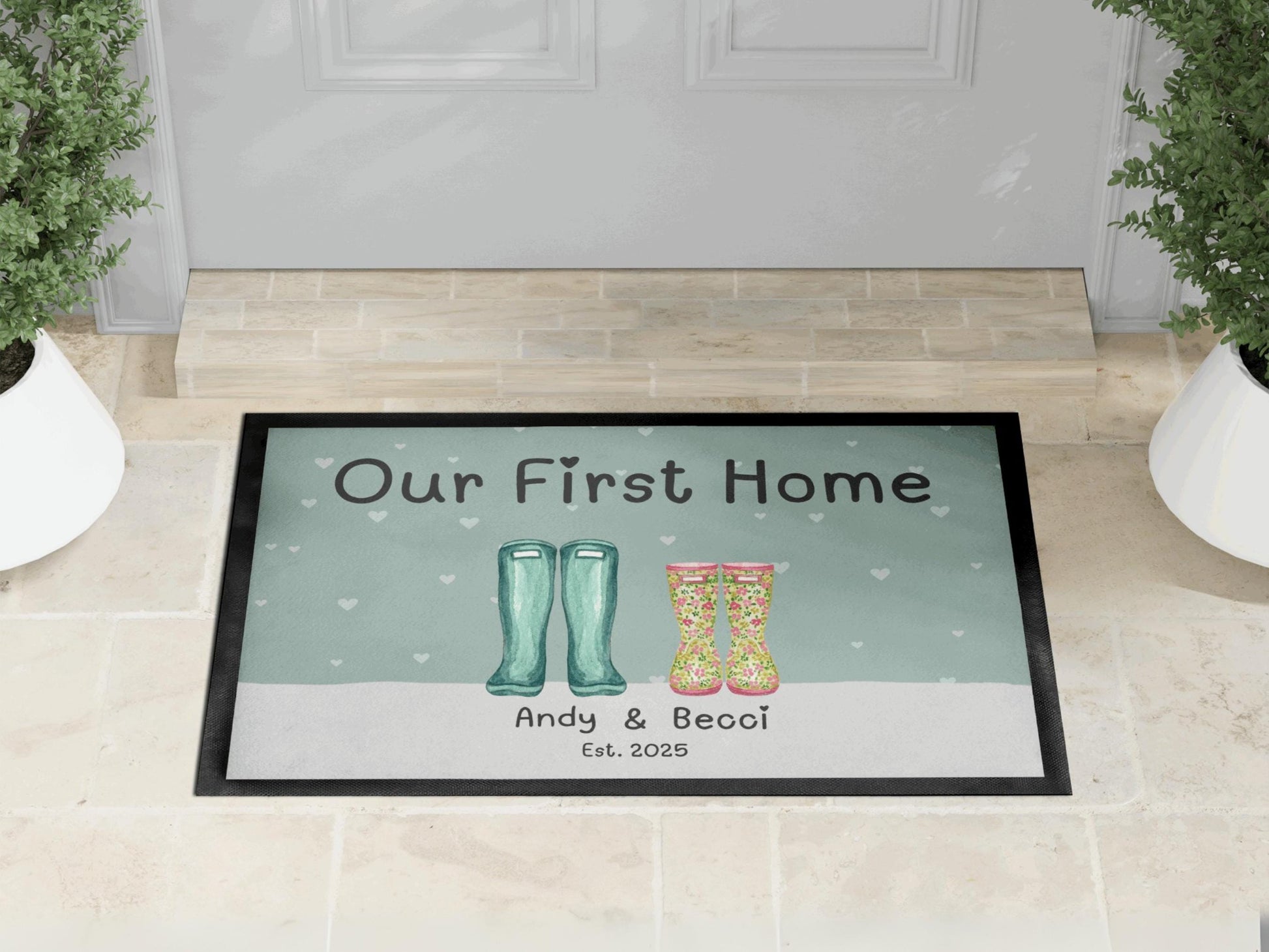 New Home Gifts Personalised, Custom Doormat, First Home Gifts, Housewarming Gift, Gifts for Couples, Our New Home, Family Door Mat