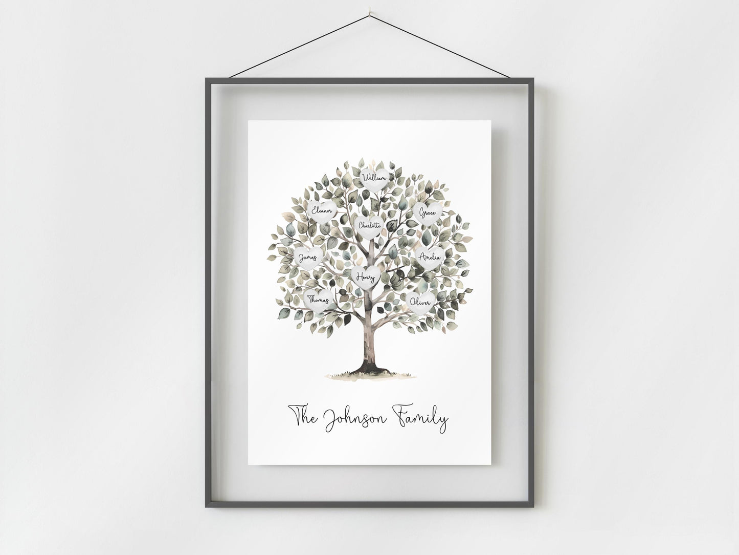 Family Tree Print Personalised | Custom Wall Art | A4, A5, Digital