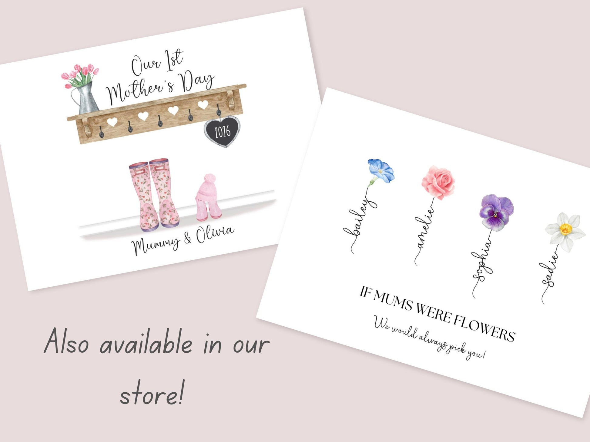 The day you became my mummy personalised Print, Presents for new Mums, Newborn Gifts Girl or Boy, A4, A5, Digital PDF