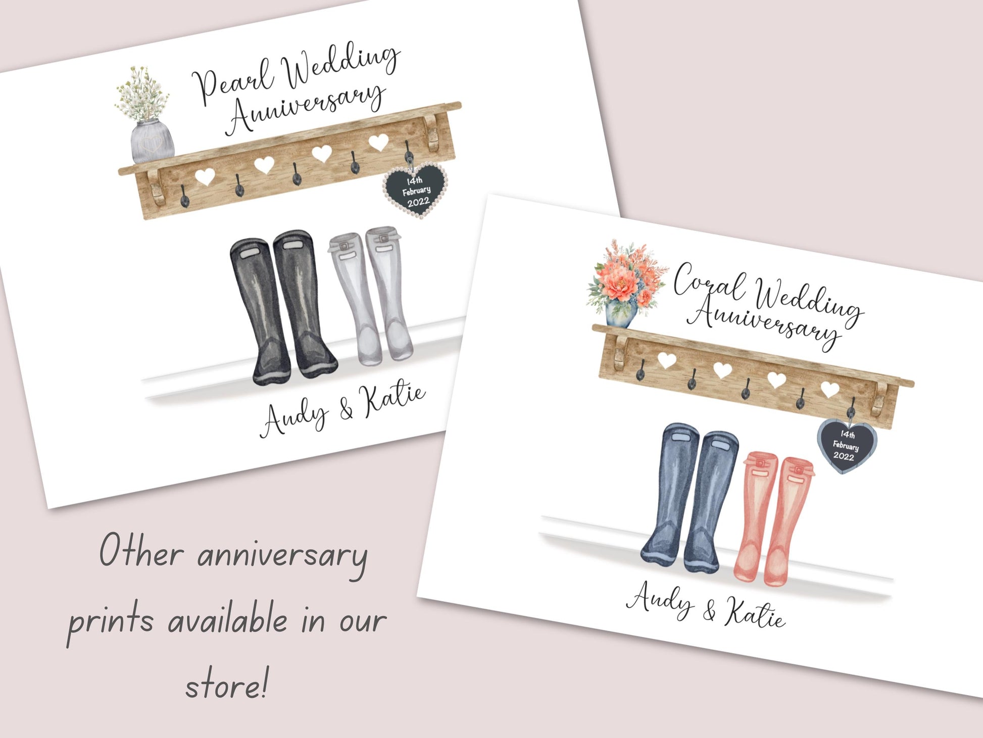 9th Anniversary Gift, Personalised Print, Pottery Anniversary Gifts, A4, A5, Digital PDF