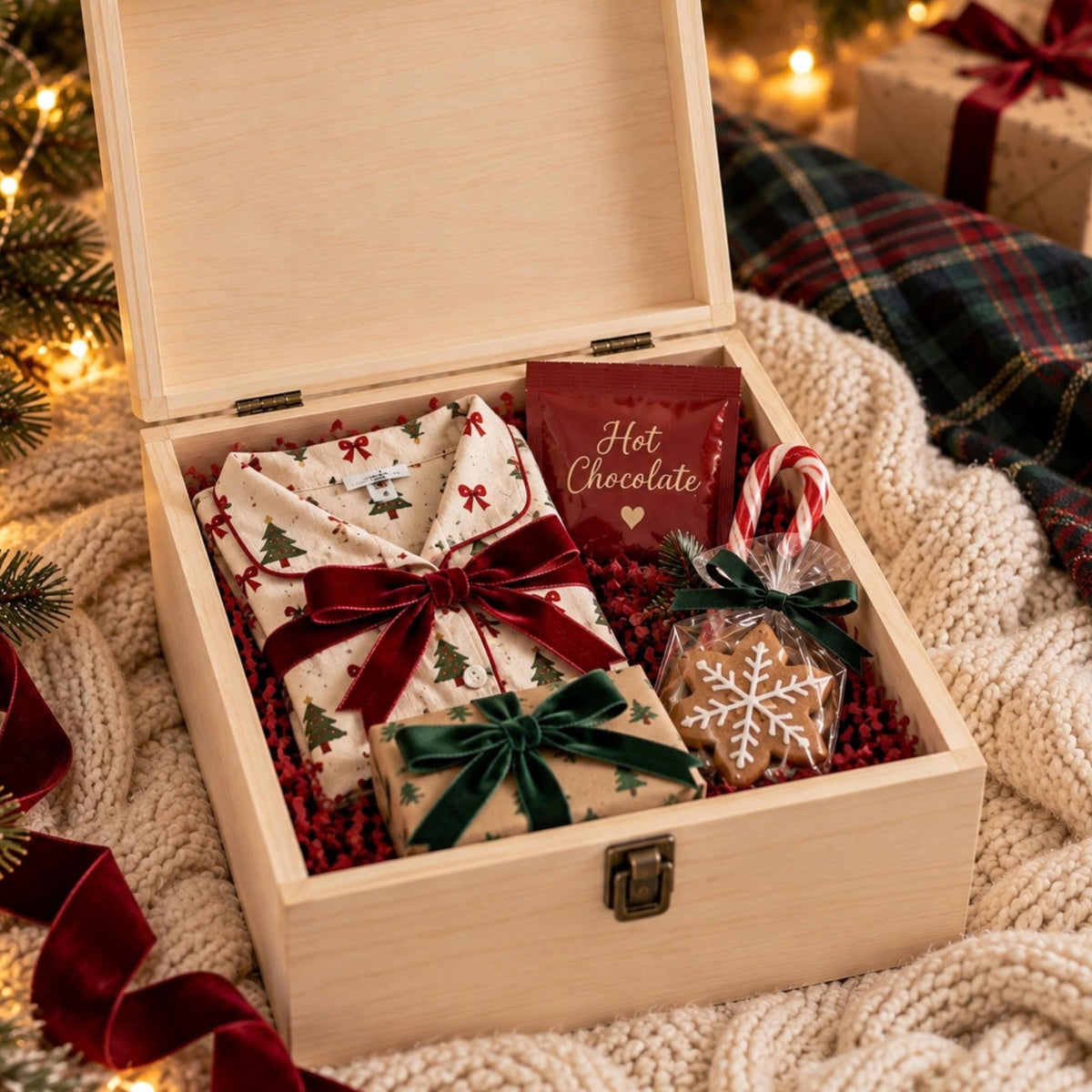 Christmas Eve Box – Personalised Wooden Printed Name Keepsake Box
