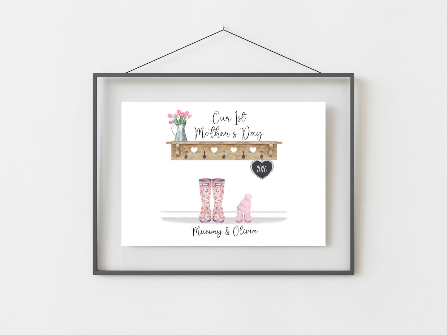Personalised First Mother’s Day Welly Boot Print
