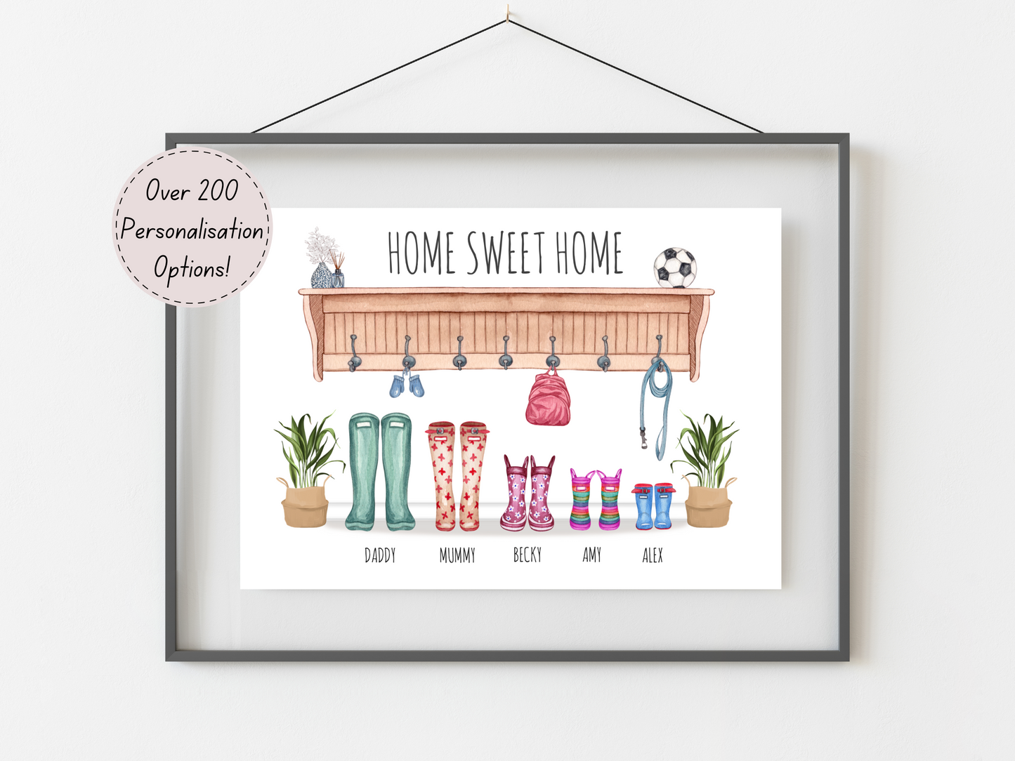 Personalised Family Print – Unique Family Tree Gift Idea